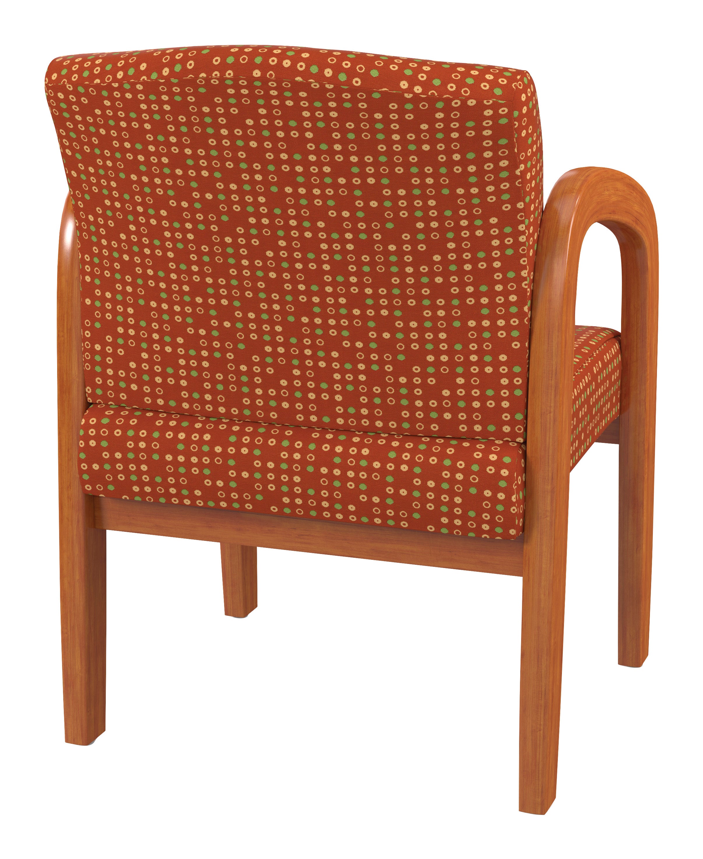 Medium Oak Finish Wood Visitor Chair 2